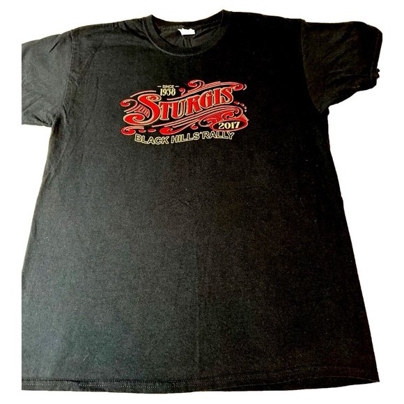 Gildan Sturgis Motorcycle Black Hill Rally Mt Rushmore 2017 T Shirt  Sz L Tee - Picture 4 of 6